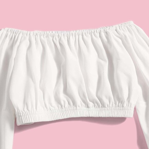 White off shoulders shirt/blouse - Picture 2 of 3